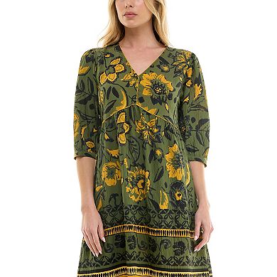 Women's Figueroa & Flower Printed V-Neck Maxi Dress