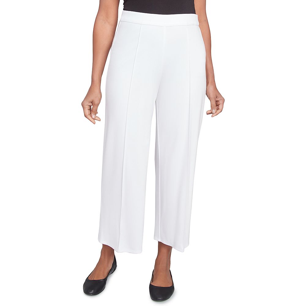 Petite Alfred Dunner Pleated Wide Leg Ankle Pants