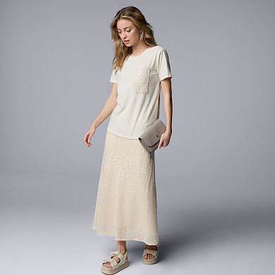 Women's Simply Vera Vera Wang Sequin Skirt