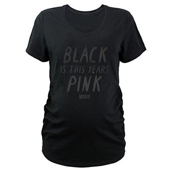 Maternity Wicked Black Is This Years Pink Graphic Tee
