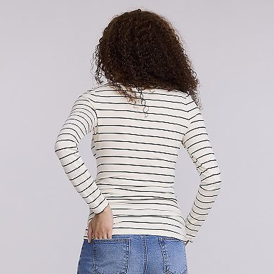Maternity Motherhood® V-Neck Side Ruched Long Sleeve Tee