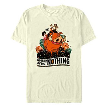 Disney's The Lion King Timon And Pumbaa Worried 'Bout Nothing Men's Graphic Tee