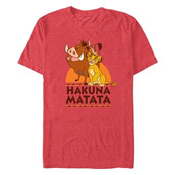 Disney's The Lion King Simba, Pumbaa & Timon Hakuna Matata Friends Men's Graphic Tee