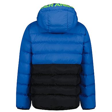 Boys 4-7 Under Armour Hooded Colorblock Puffer Jacket