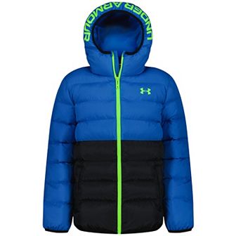 Boys 4-7 Under Armour Hooded Colorblock Puffer Jacket