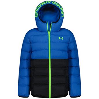 Boys 4-7 Under Armour Hooded Colorblock Puffer Jacket