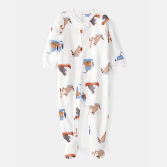 Toddler Boy Carter's Woodland Creatures Fleece Footed Pajamas