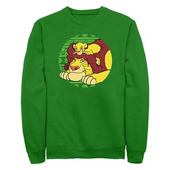 Disney's The Lion King Mufasa And Simba Father Son Moment Men's Fleece Sweatshirt