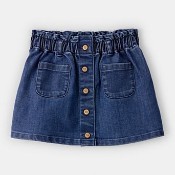 Toddler Girl Carter's Button-Front Denim Skirt