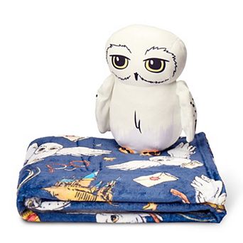 Warner Bros. Harry Potter Hedwig Silk Touch Throw Blanket 50X60 in and Hugger Set 11 in