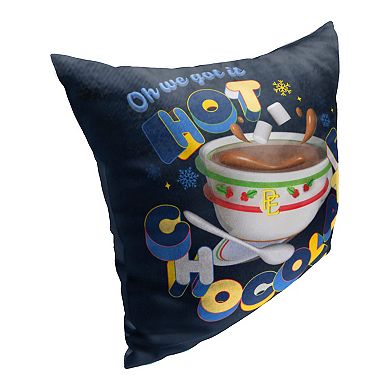 Warner Bros. Polar Express Hot Chocolate Printed Throw Pillow