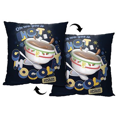 Warner Bros. Polar Express Hot Chocolate Printed Throw Pillow