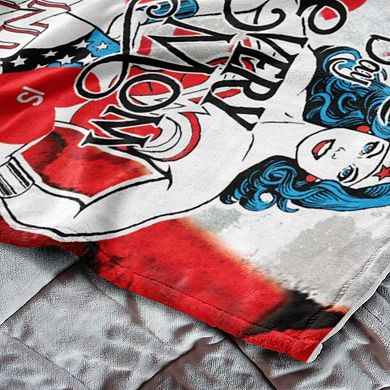 Warner Bros. Wonder Woman Every Mom Silk Touch Throw Blanket 50x60 Inches