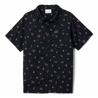 Boys 4-20 Columbia Rapid Rivers Button Front Printed Short Sleeve Shirt