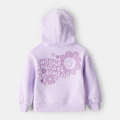 Toddler Girl Carter's 2-Piece Flower Graphic Long-Sleeve Hoodie & Pant Set