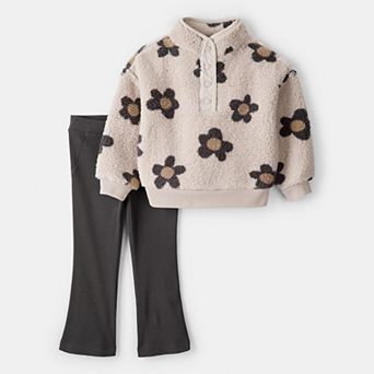 Toddler Girl Carter's 2 pc Floral Fleece Pullover & Pants Set