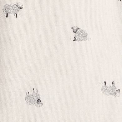 Baby Boy Carter's Sheep Print Cotton Long-Sleeve Overall Set