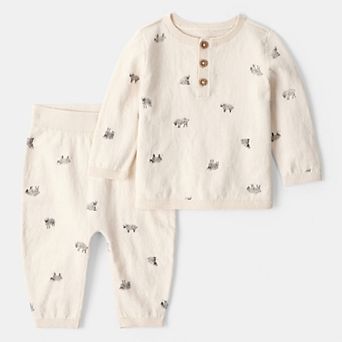 Baby Boy Carter's Sheep Print Long-Sleeve Tee & Pant Set