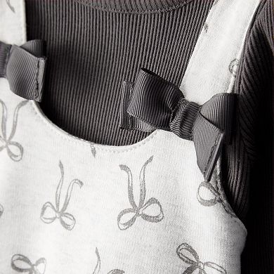 Toddler Girl Carter's 2-Piece Bow Print Dress Set