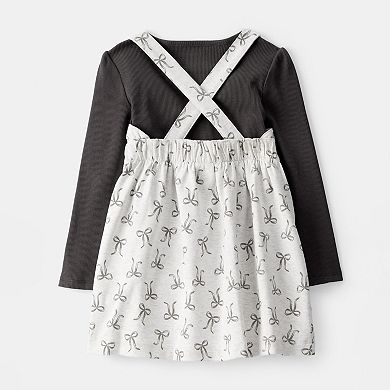 Toddler Girl Carter's 2-Piece Bow Print Dress Set