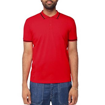 Men's Xray Basic Short Sleeve Tipped Polo
