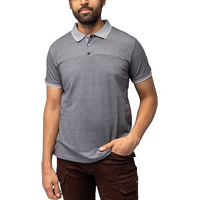 Men's Xray Short Sleeve Pieced Pique Tipped Golf Polo