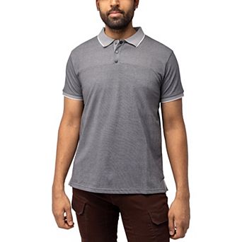 Men's Xray Short Sleeve Pieced Pique Tipped Golf Polo