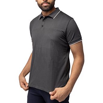 Men's Xray Short Sleeve Pieced Pique Tipped Golf Polo