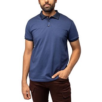 Men's Xray Short Sleeve Pieced Pique Tipped Golf Polo