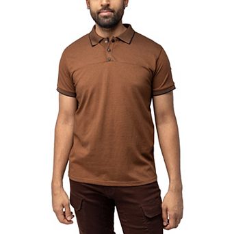 Men's Xray Short Sleeve Pieced Pique Tipped Golf Polo