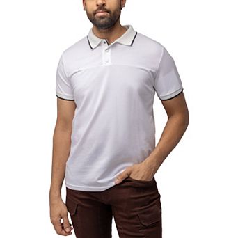 Men's Xray Short Sleeve Pieced Pique Tipped Golf Polo