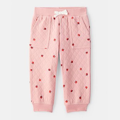 Baby Girl Carter's 2-Piece Apple Print Doubleknit Sweatshirt & Pant Set