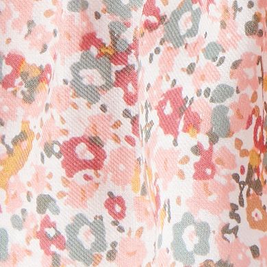 Baby Girl Carter's 2-Piece Floral Flutter Sleeve Top & Skirt Set
