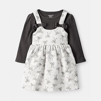 Baby Girl Carter's 2 pc Bow Print Dress Set
