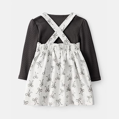 Baby Girl Carter's 2-Piece Bow Print Dress Set