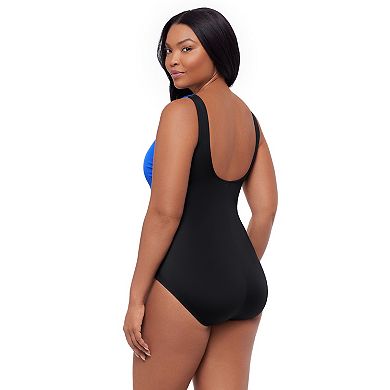 Women's Great Lengths Colorblock Curvaceous Tank One-Piece Swimsuit