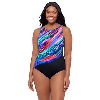 Women's Great Lengths Highneck Tank Top One-Piece Swim Suit