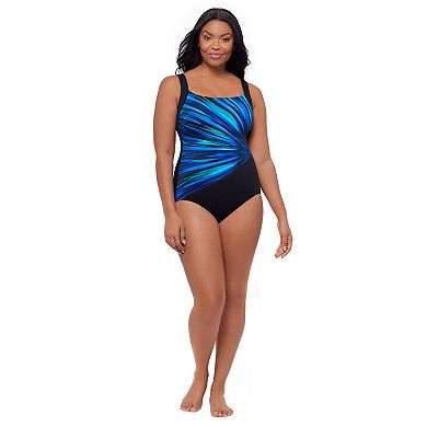 Women's Great Lengths Squareneck Tank One-Piece Swimsuit