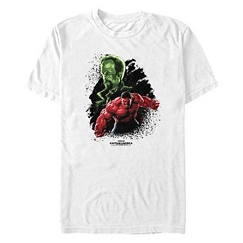 Men's Marvel Captain America Brave New World The Leader And Red Hulk Graphic Tee