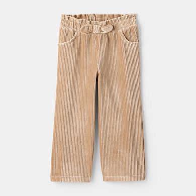 Baby Girls Carter's 2-pc. Bow Crewneck & Corduroy Wide Leg Pants Set