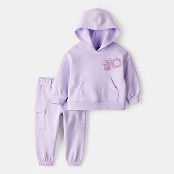 Baby Girl Carter's 2 pc Flower Graphic Long-Sleeve Hoodie & Pant Set