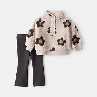 Baby Girl Carter's 2 pc Floral Fleece Pullover & Pants Set