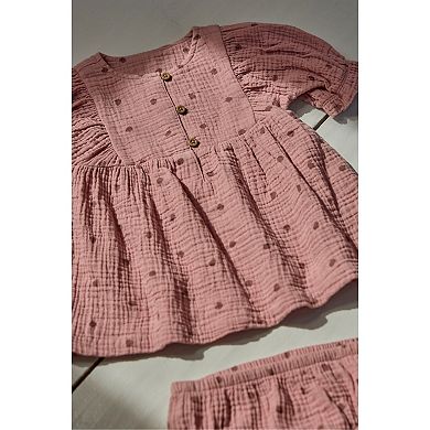 Baby Girl Carter's 2-Pc. Acorn Print Short Sleeve Dress Set