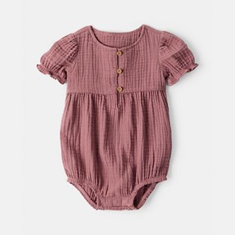 Baby Girls Carter's 3 pc Acorn Print Short Sleeve Dress & Cardigan Set