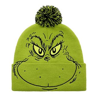 Men's Dr. Seuss The Grinch Cuffed Pom Knit Hat