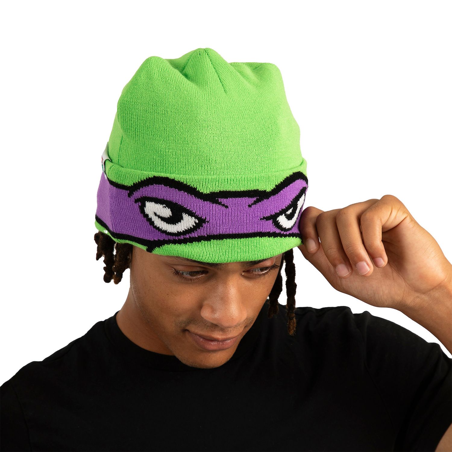 Teenage Mutant Ninja Turtles Roll-Down Beanie - Official Raphael Design Knit Hat