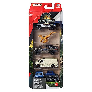Matchbox Jurassic World 5-pk. Die-Cast Toy Cars with Dinosaur - Styles May Vary
