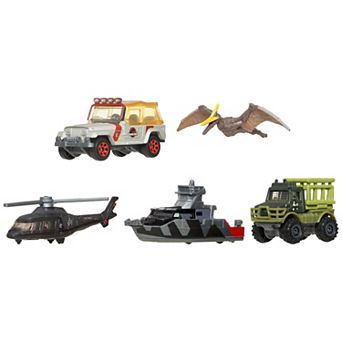 Matchbox Jurassic World 5 pk Die-Cast Toy Cars & Dinosaur - Styles May Vary