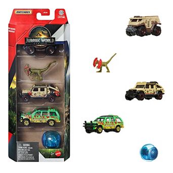 Matchbox Jurassic World 5 pk Die-Cast Toy Cars & Dinosaur - Styles May Vary
