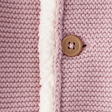 Baby Girl Carter's Sherpa Lined Cotton Long-Sleeve Sweater